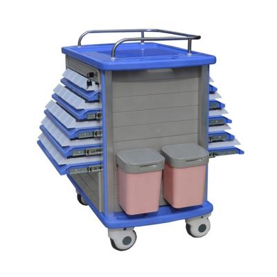 China Hosptial BR-MT02 ABS Emergency Medical Equipment Used Crash Cart Medicine Trolley for sale