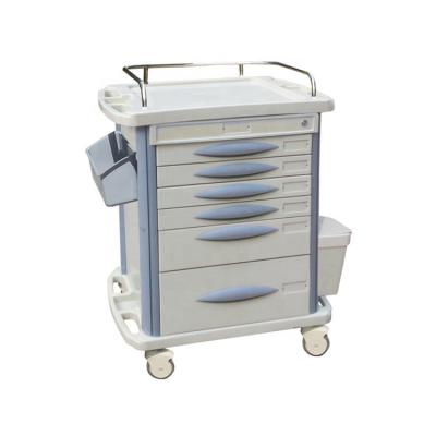 China Hosptial BR-MT03 ABS Emergency Medical Equipment Used Crash Cart Medicine Trolley for sale