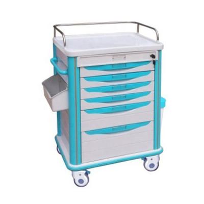 China Hosptial BR-MT04 ABS Emergency Medical Equipment Used Crash Cart Medicine Trolley for sale