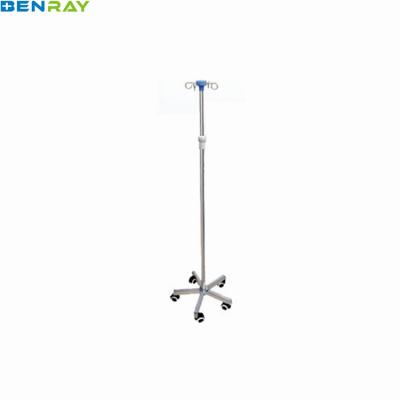 China BR-IF03 Guangzhou 201Stainless Steel IV Pole Hospital IV Pole Rack Price 450*450*1320mm-2350mm for sale