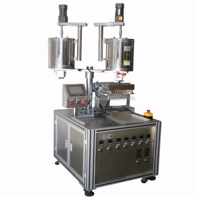 China Semi-automatic Aluminum Products Lipstick Filling Machine / Silicone Mold Lipstick Production Machine for sale