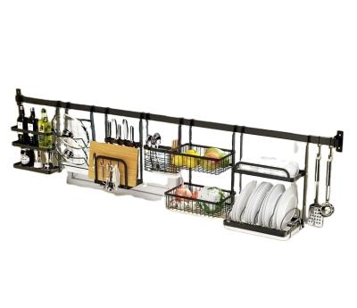 China Sustainable Kitchen Stainless Steel Multi-Function Wall Shelving for sale