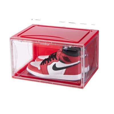 China Viable Plastic Magnetic Switch Design Shoe Storage Display Box for sale