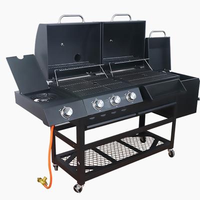 China Easily Assembled Portability Cooking Area 4 Burners Grill For Home Amphibious Restaurant Gas Grill Gas Carbon Doner Kebab Grill for sale