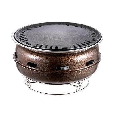 China Multifunctional Easily Assembled Thickened Charcoal Fire Pit Table Detachable Korean BBQ Tables For Korean Restaurant BBQ Grill Smokeless Table for sale