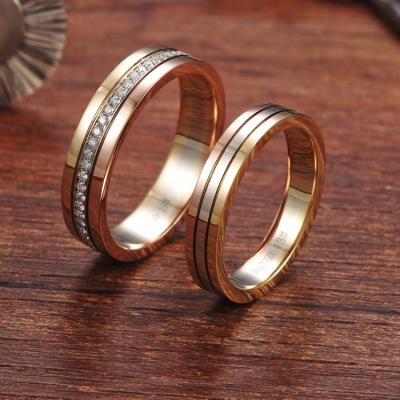 China Fashionable Ring Couple Rings Jewelry Women 18K Gold Moissanite Ring Wedding Engagement for sale