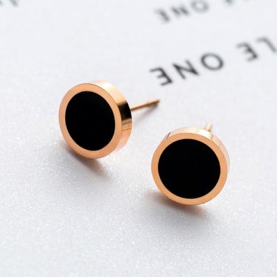 China Black Huggies Friend Gift 925 Sterling Silver Bold Hoop Earrings Agate Fashion Jewelry 14K&18K Silver Gold Jewelry Making for sale