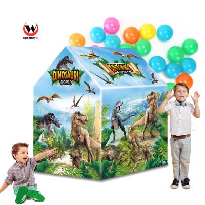 China Wholesale Indoor Foldable Kids Play Tent Toy Dinosaur World House Chlidren with Ocean Balls for sale