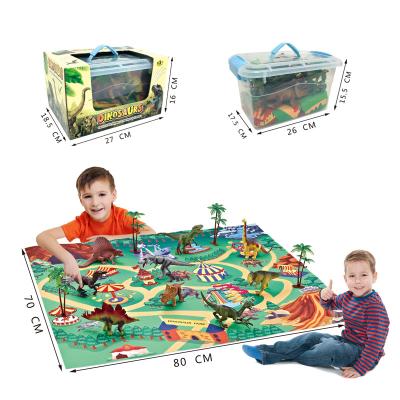 China Dinosaur Park Playmat Kids Toy Realistic Dinosaur Playset World Educational Play Toys Activity Play Mat for sale