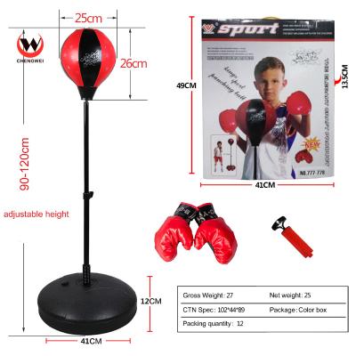 China Kids Inflatable Boxing Ball Set Wholesale Sports Equipment Punch Ball Toy Game Boy Adjustable Boxing Game Set For Kids for sale