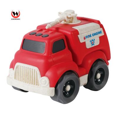 China Straw Bioplastic Material Free Wheel Mini Eco-Friendly Wheat Car Plastic Truck Car Toys For Children for sale