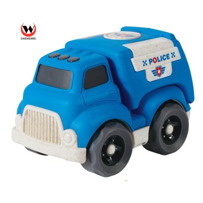 China Straw Bioplastic Material Free Wheel Mini Eco-Friendly Wheat Car Plastic Truck Car Toys For Children for sale