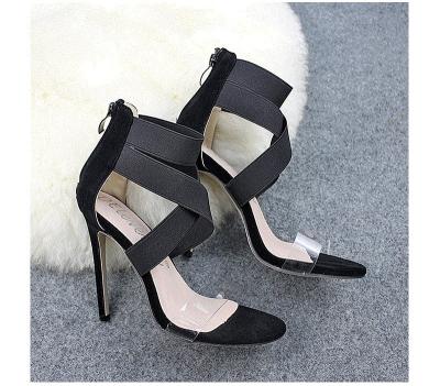 China WL101 Fashion Trend Lady Summer Sandals Transparent Snake Heeled Sandal High Heels Shoes For Women for sale