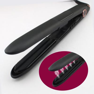 China 2021 Pink Permanent Steam Function Private Label Straightener Irons Professional Flat Iron Steamer With Tempratur Control for sale