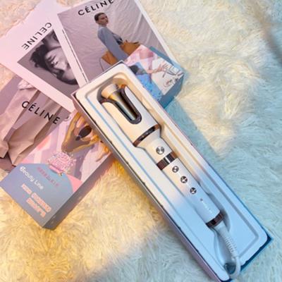 China Professional Seller Rose Aluminum Hair Curlers Turning Iron Curling Irons For Long Hair for sale