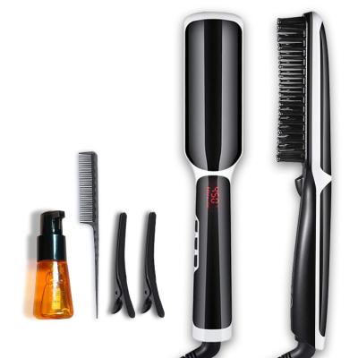 China Hotel Digital and Beard Straightening Hair Straightener Brush for Natural for sale