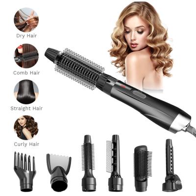 China High Quality Hotel Duct Black Hot Air Twist Straightener 5 in 1 Electric Hair Dryer Brush for sale