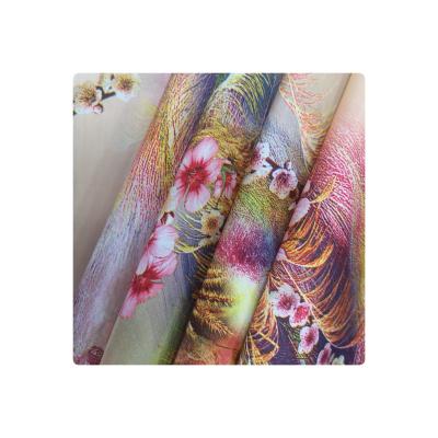 China Beautiful Durable Tear-Resistant Plum Flowers Digital Polyester Printed Fabric for sale