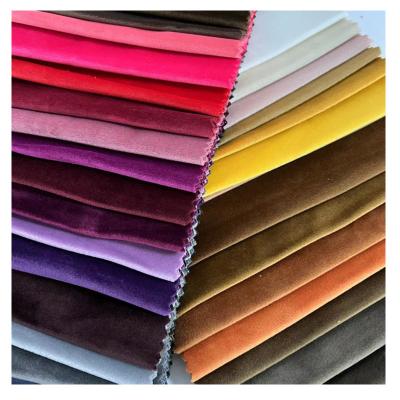 China Hot Selling Tear-resistant Polyester Holland Velvet Knitted Fabric For Sofa Cover Upholstery Fabric Luxury Velvet for sale