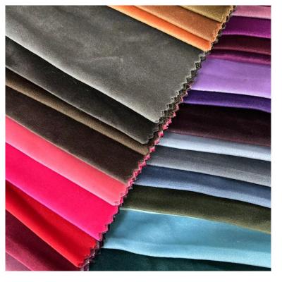 China Anti-Static Custom Design Multicolor Holland Velvet Dyed Sofa Velvet Fabric For Home Textile Upholstery Bag Sofa for sale