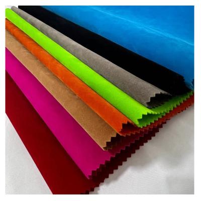 China Free sample high quality wholesale anti-static flocking sofa jewelry box upholstery home textile velvet fabric for sale