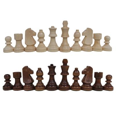 China Jigsaw Games Factory Direct International Wooden High Quality 3 Inch Chess Piece Weighed Luxury Chess Piece for sale