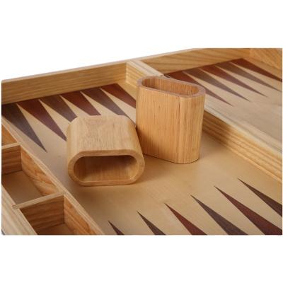 China Portable Wooden Backgammon Deluxe Folding Custom Backgammon Set Wooden Travel for sale