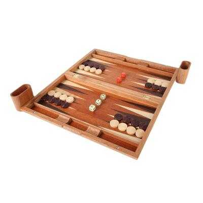 China Factory Custom Foldable Wooden Chess Board High Quality Board Game Set To Carve Portable Folding Backgammon for sale