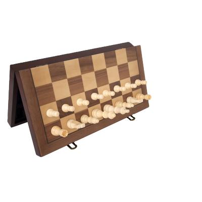 China Belt Foldable Double Sided Grooves For Easy Movement Deluxe Wooden Chess Folding Board With Felt Lower Backgammon Kids Chess Pieces Puzzle Playset Factory Outlet for sale