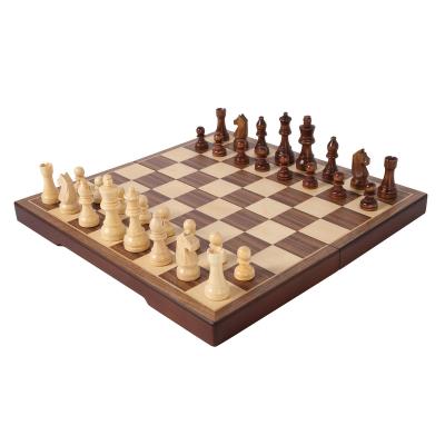 China Kids Student Intelligence Games Puzzle Board Wooden Indoor Tournament Game Board Games Entertainment Intelligence Folding Chess Set for sale