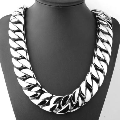 China 2020 New Wholesale Punk Stainless Steel Miami Cuban Chain Necklace For Men for sale