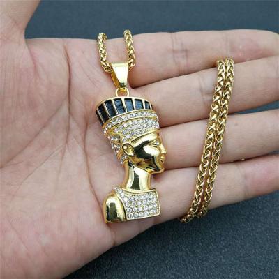 China FASHIONABLE hot sale Egypt nefertiti necklace stainless steel queen nefertiti necklace for women for sale