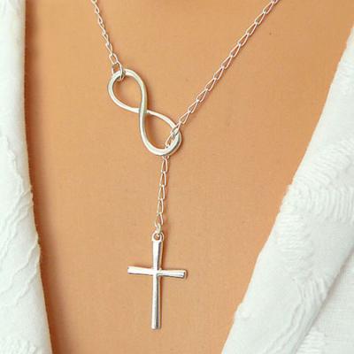 China 2020 Hot Sell Fashion Trade Jewelry Lucky Cross Slave Pendant Lasso Necklace For Women for sale