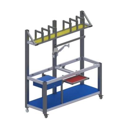 China Industry Automation System Workbench Workstation Work Table Aluminum Profile For Assembly Line for sale