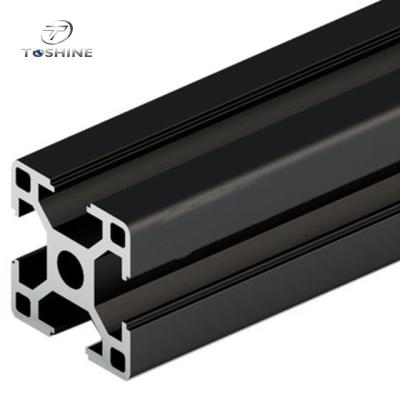 China Industry automation 30 series industry aluminum extrusion profile, 3030 t slot black anodic oxidation for sale