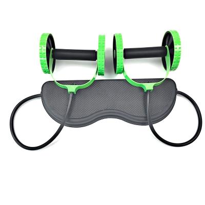 China Double Roller Home Exercise Wheel Dual Ab Wheel Use With Easy Grip Handles For Core Training For Abdominal Workout for sale