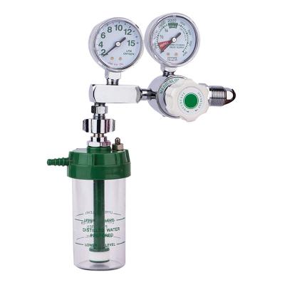 China Hospital Nurse South America Type CGA 540 Flow Meter Medical Oxygen Oxygen Valve Regulator With Humidifier for sale