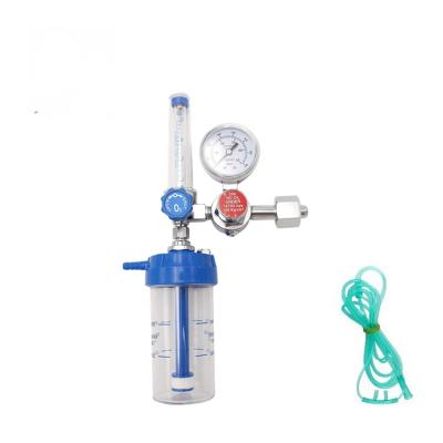 China Hospital Nurse CGA 540 Oxygen Pressure Regulators With Flow Meter Pressure Gauge Oxygen Gas Regulators With Humidifier for sale