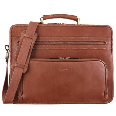 China Classic Support Diagonal Pack Long Strap Bags Luxury Italian Vegetable Tanned Leather Briefcase For Men for sale