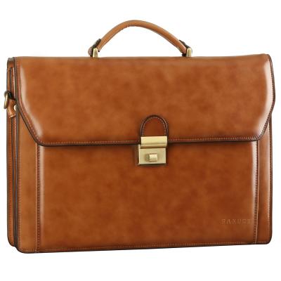 China Vintage Fashion Collapsible Briefcase Tough Imported Material Cowhide Leather Making Bag for sale