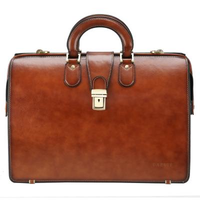 China Classic Imported Hardware Avocado Leather Customizable Cowhide Leather Briefcase for sale