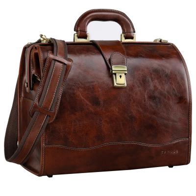 China Retro And Vintage Italian Business Banuce Full Grain Leather Handbag For Women for sale