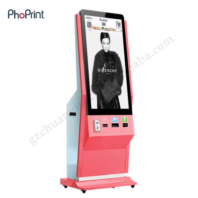 China Photo Vending Machine Large Screen Hd Player Kiosk Equipment Indoor Free Portable Photo Booth Printer for sale