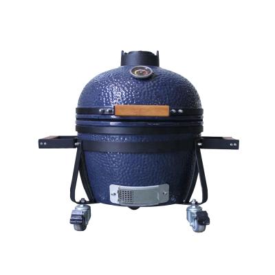 China New Arrival Height Adjustable 14 Inch Mini Kamado Ceramic Charcoal Outdoor BBQ Grill for sale