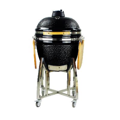 China AUPLEX Kamado 23inch Adjustable Height Professional Outdoor Patio Kamado Charcoal Barbecue Greek Ceramic Grill for sale