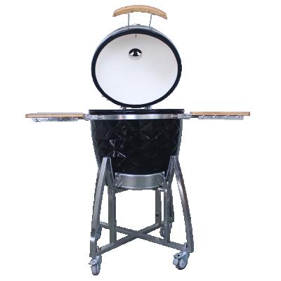 China New Design 22 Inch XL Ceramic Charcoal BBQ Auplex Kamado Grill Adjustable Height for sale