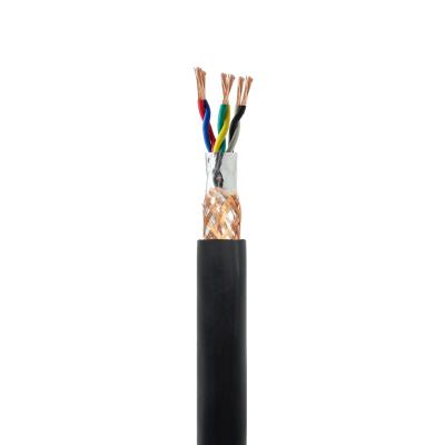 China Office Equipment RVSP 2 Core 2.5mm Braided Shielded Twisted Pair Cable for sale