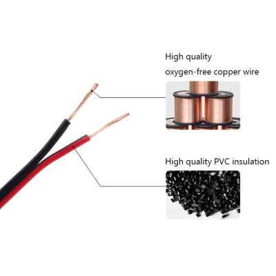 China Household Lighting High Quality Twin PVC Conductor Cable RGB Electrical Cable RGB 2x0.75mm Flexible Copper Wire for sale