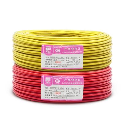 China Good Price 1mm Underground Building Single Core PVC Insulated Electrical Wire BV Cable for sale