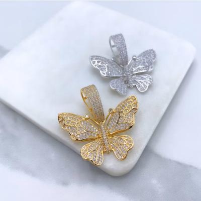 China High Fashion Hiphop Women Jewelry Iced Out VVS Moissanite Sterling Silver 925 Butterfly Pendant for sale